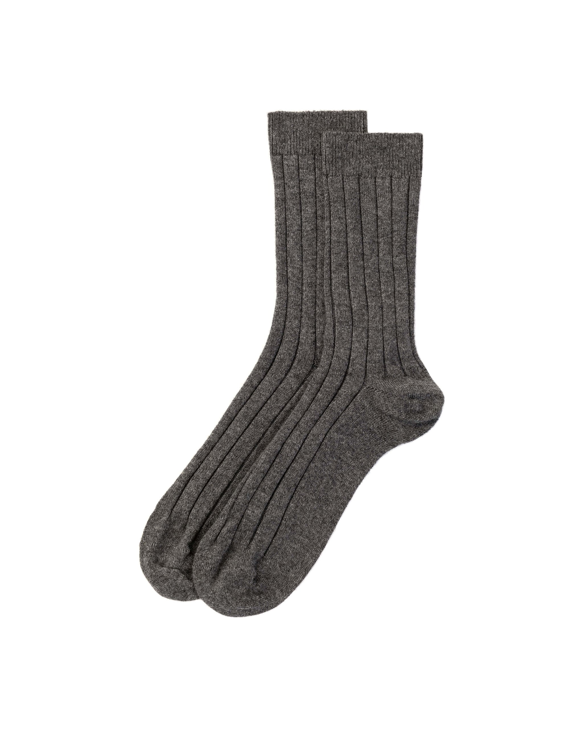 Cashmere Ribbed Mid Socks