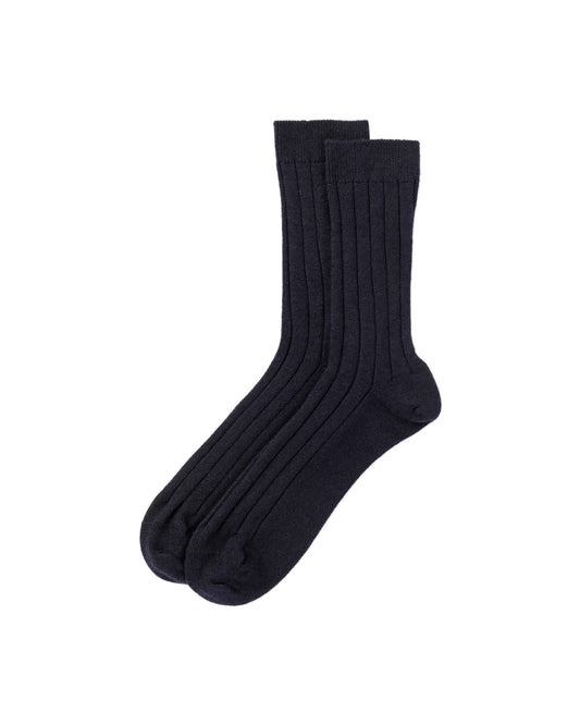 Johnstons of Elgin's Men's Cashmere Ribbed Socks HBN01009SD7286
