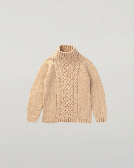 Johnstons of Elgin Children's Cable Natural Cashmere Jumper JA000106HB0210