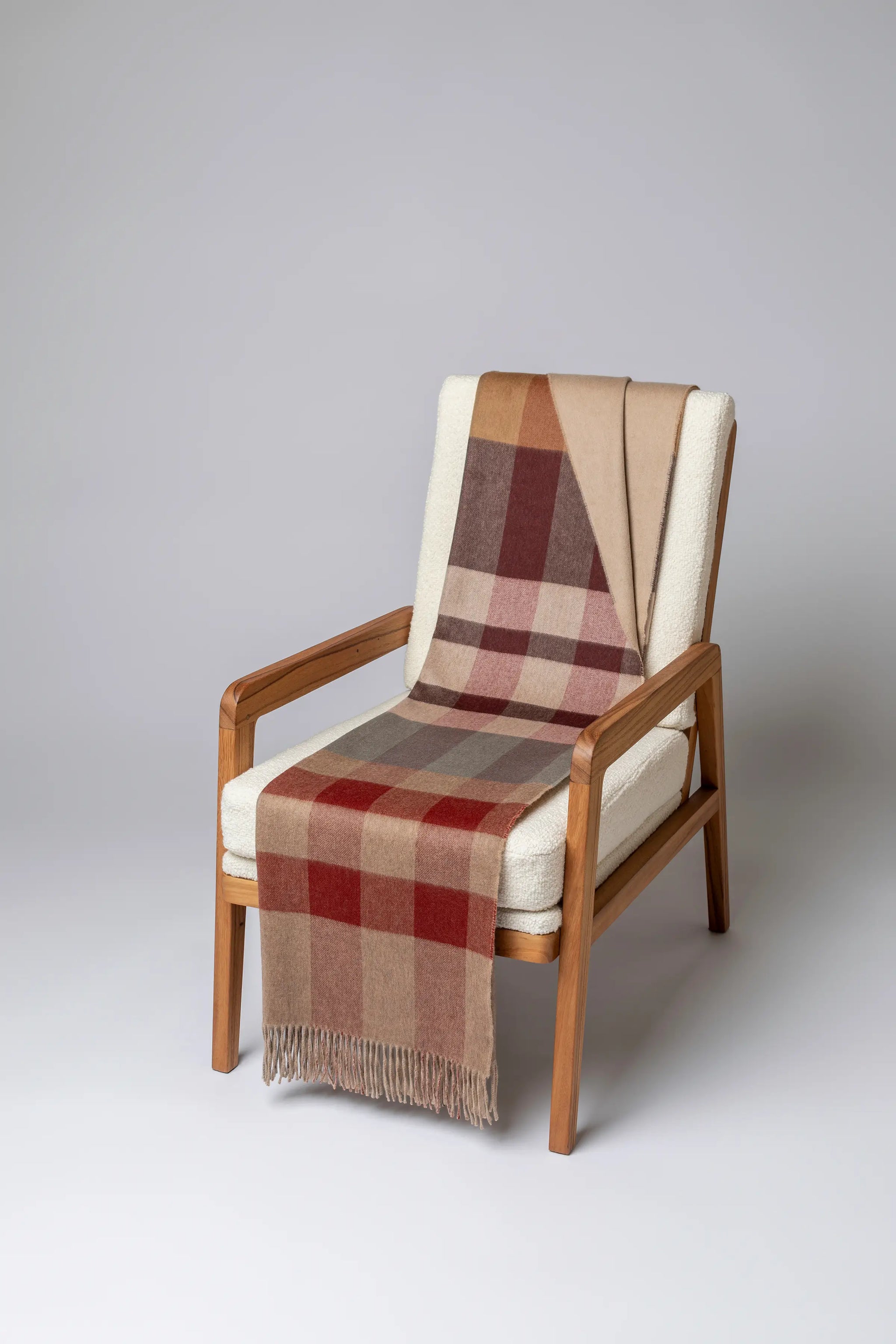 Check Reversible Cashmere Throw Rowan