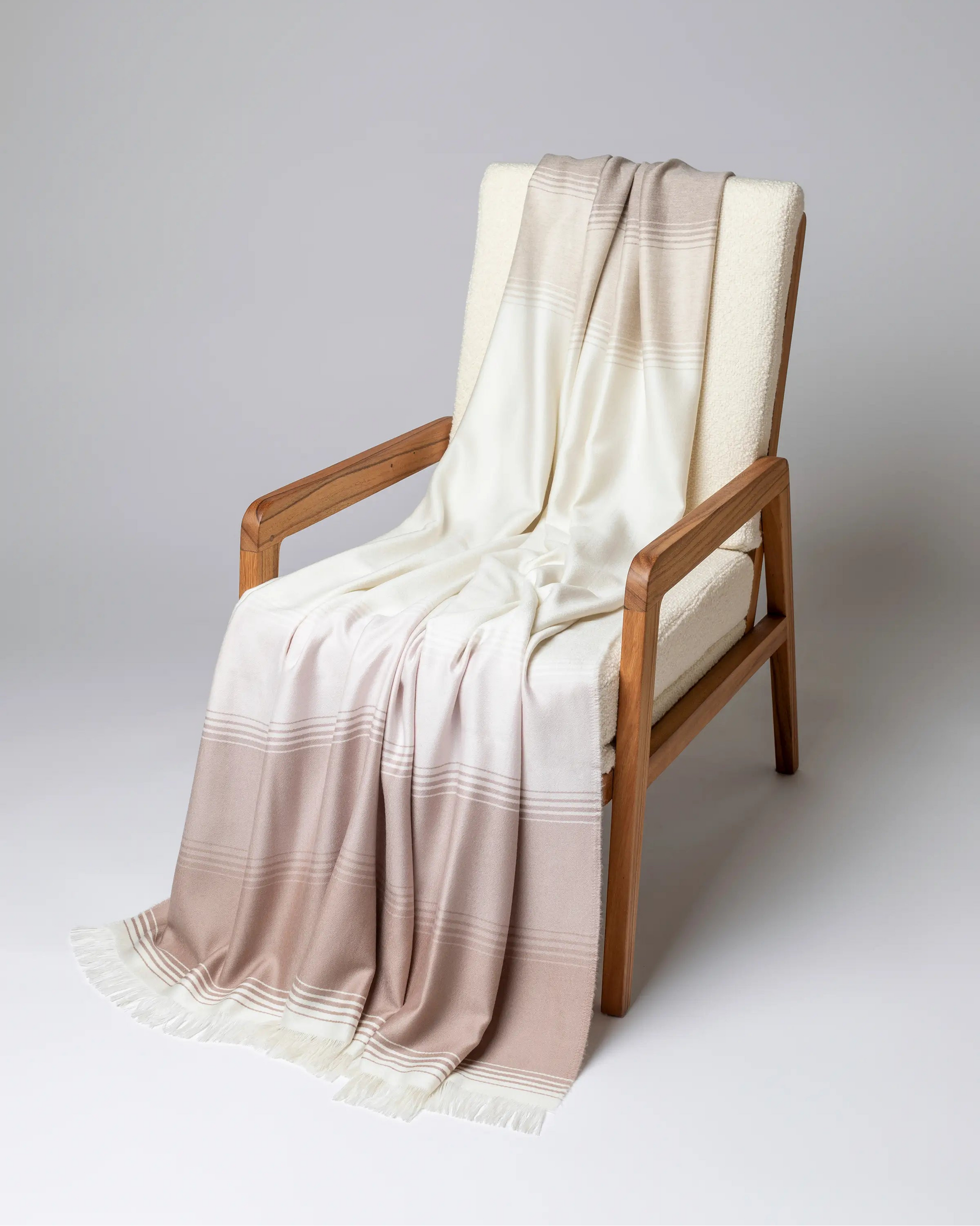 Diffused Stripe Merino Wool Throw