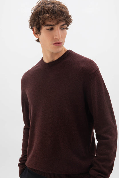 Johnstons of Elgin SS24 Unisex Knitwear Malt Brown Unisex Classic Cashmere Round Neck KAA04924HB7084