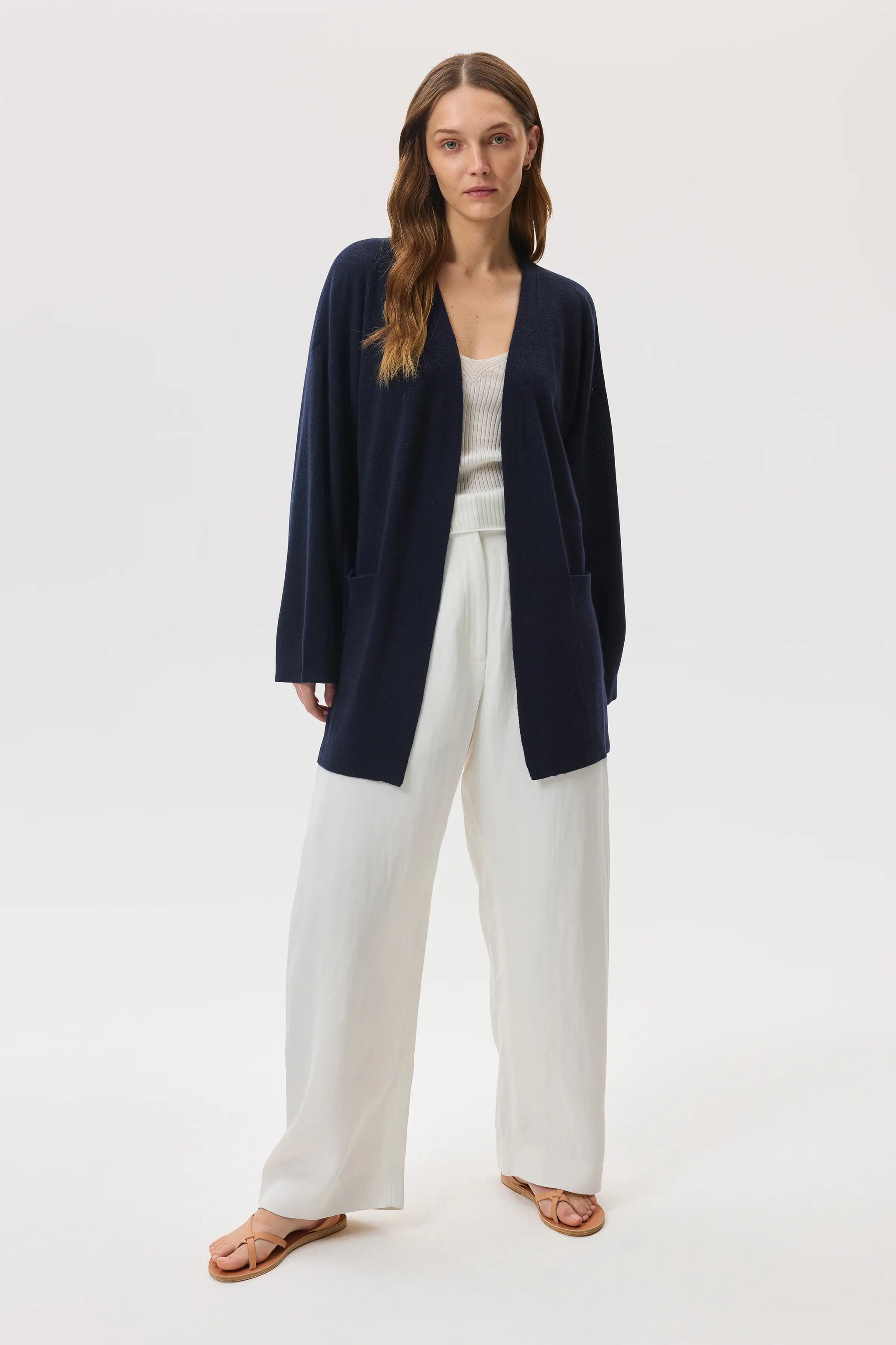 Cashmere Kimono Dark Cardigan