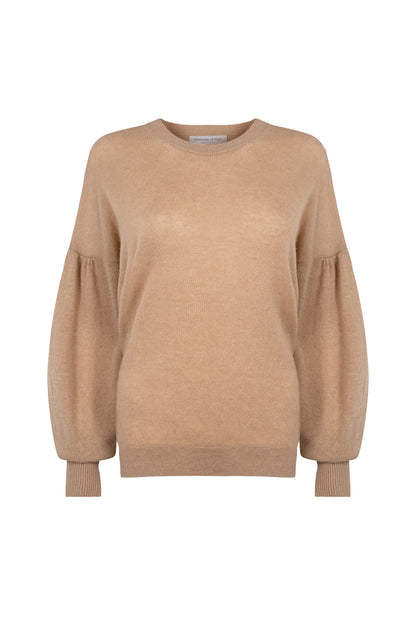 Balloon Sleeve Cashmere Sweater