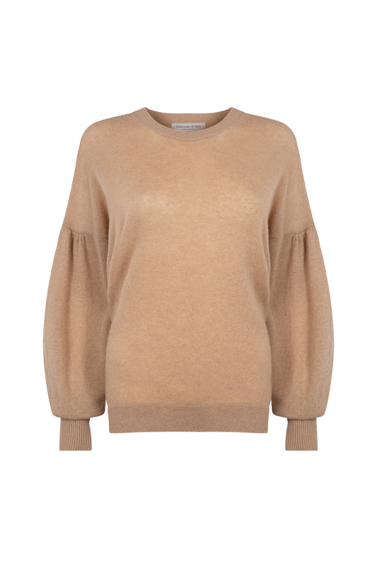 Balloon Sleeve Cashmere Sweater