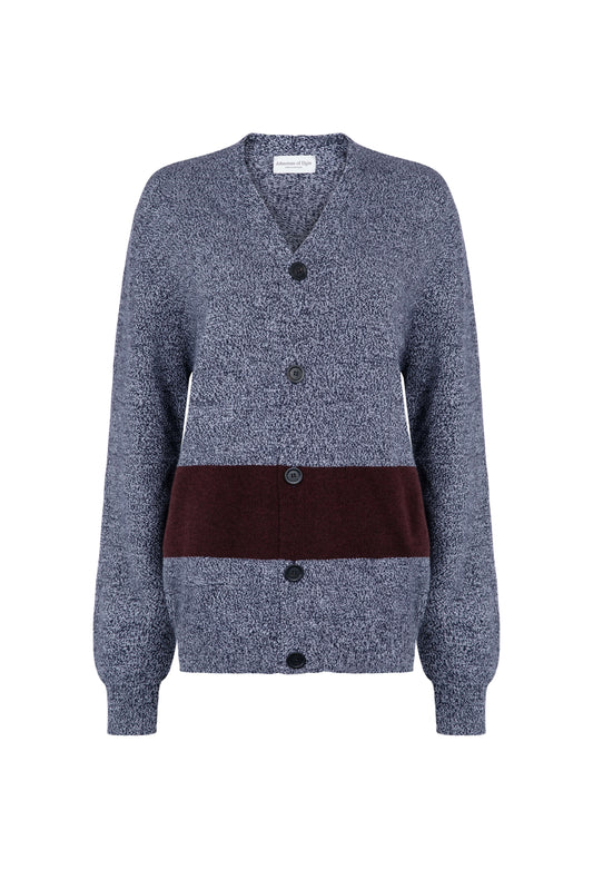 Colour Block Cashmere Cardigan