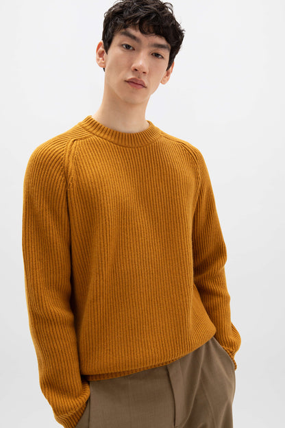 Cashmere Ribbed Crew Neck Jumper