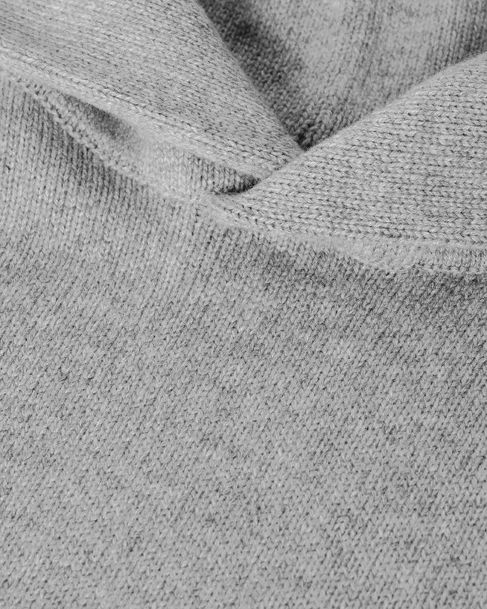 Johnstons of Elgin men's light grey cashmere hoodie KAA05271HA0308