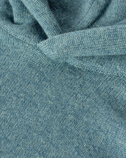 Johnstons of Elgin men's green cashmere hoodie KAA05271HA0308