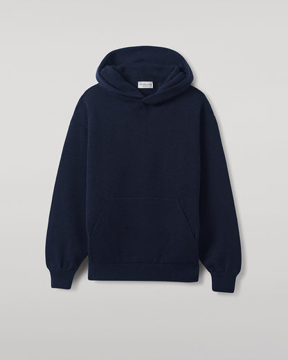 Johnstons of Elgin Men's Navy Cashmere Hoodie KAA05271SD7286