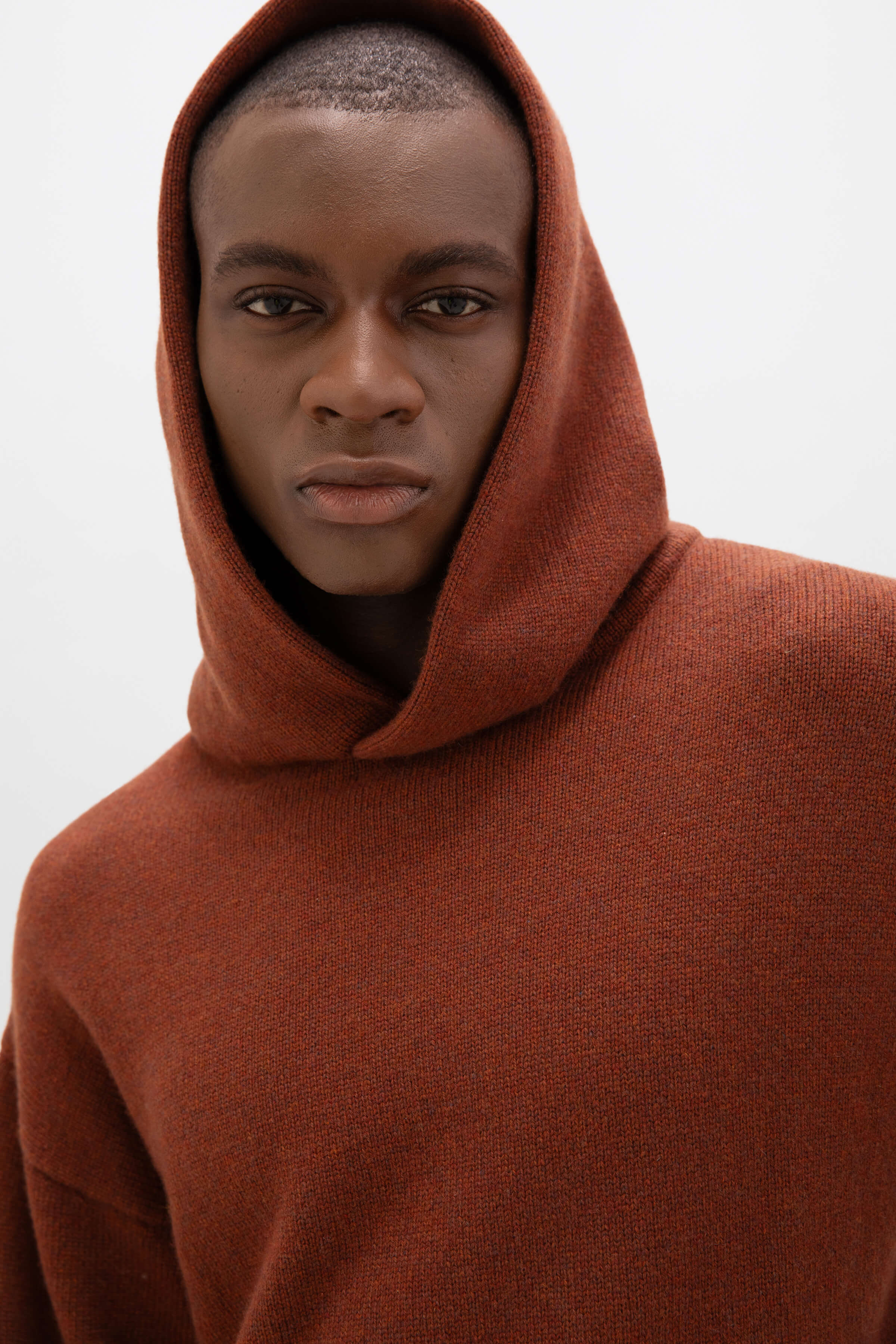 Russet Cashmere Hoodie Johnstons of Elgin