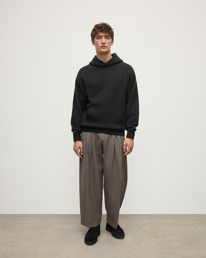 Johnstons of Elgin men's dark grey cashmere hoodie KAA05271SC7330