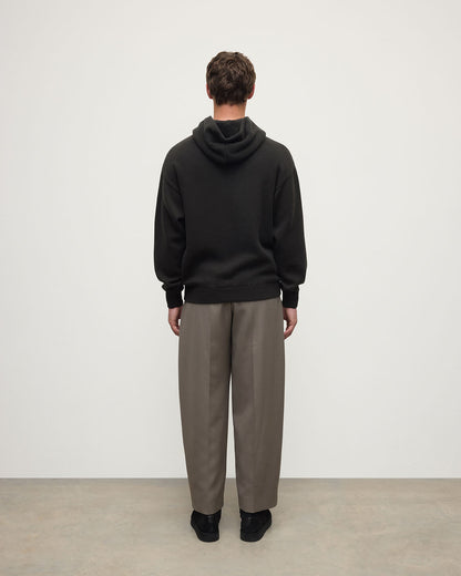 Johnstons of Elgin men's dark grey cashmere hoodie KAA05271SC7330