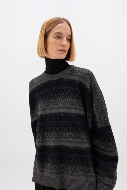 Unisex Oversized Graphic Cashmere Jumper