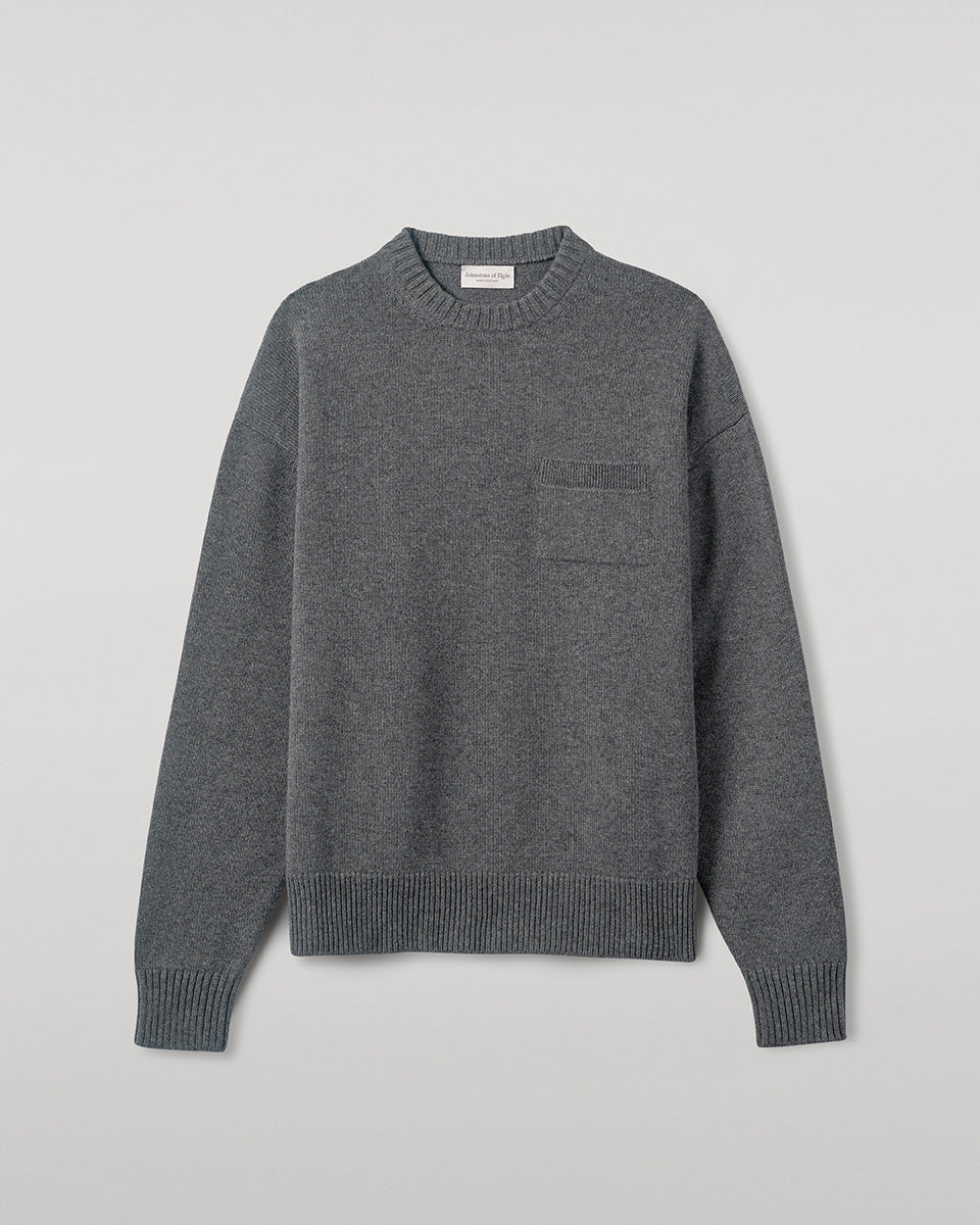 Oversized Grey Cashmere Sweater – Johnstons of Elgin