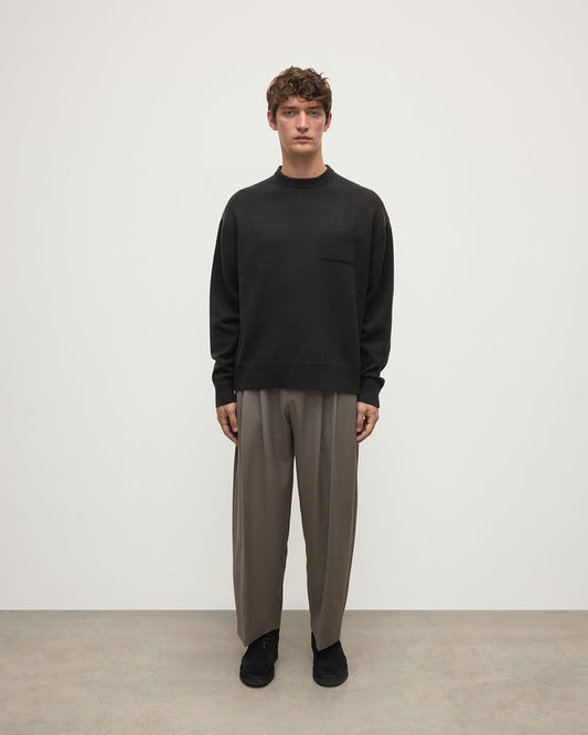 Johnstons of Elgin Men's Grey Cashmere Jumper KAA05310SC7330