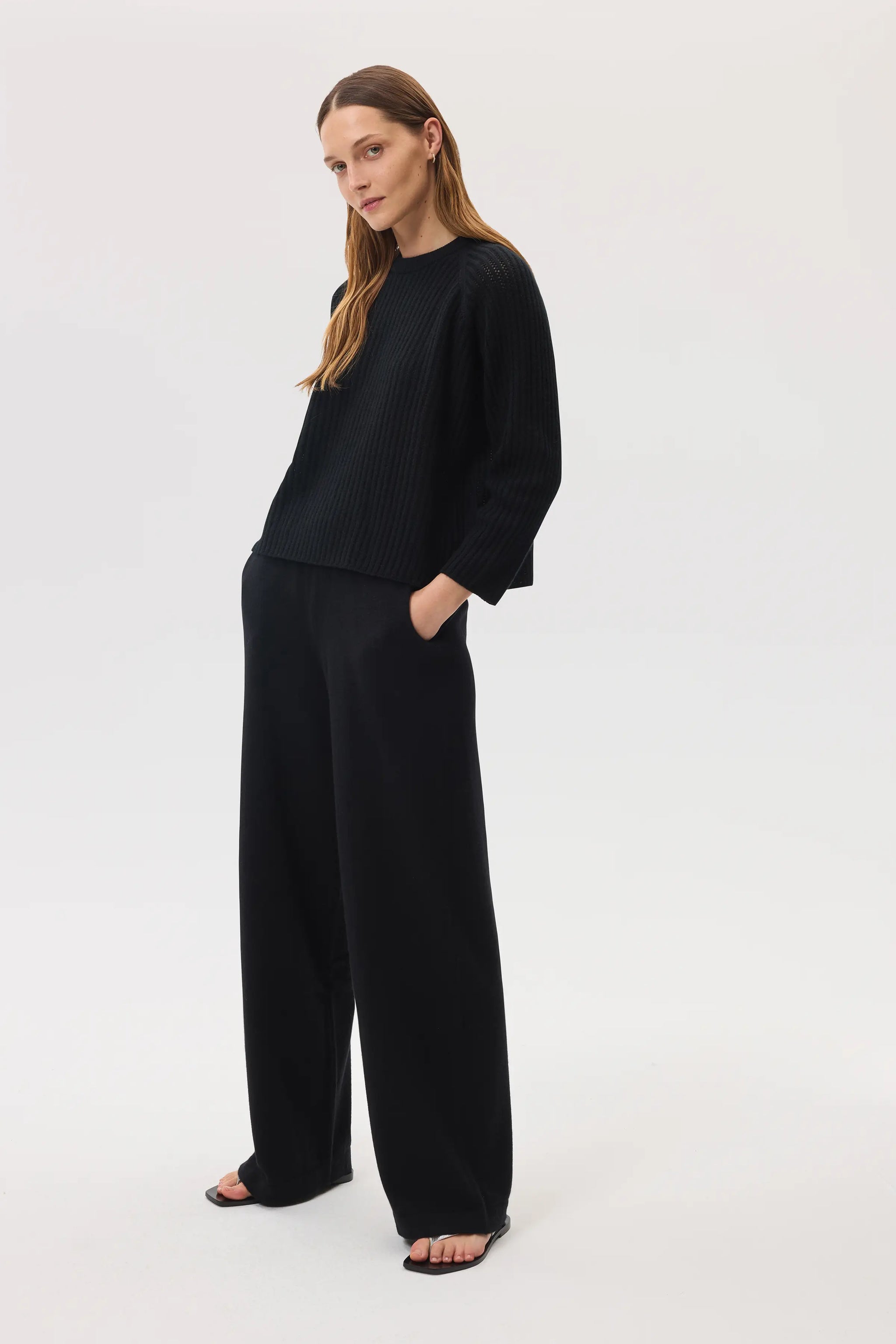 Mesh Rib Cashmere Jumper