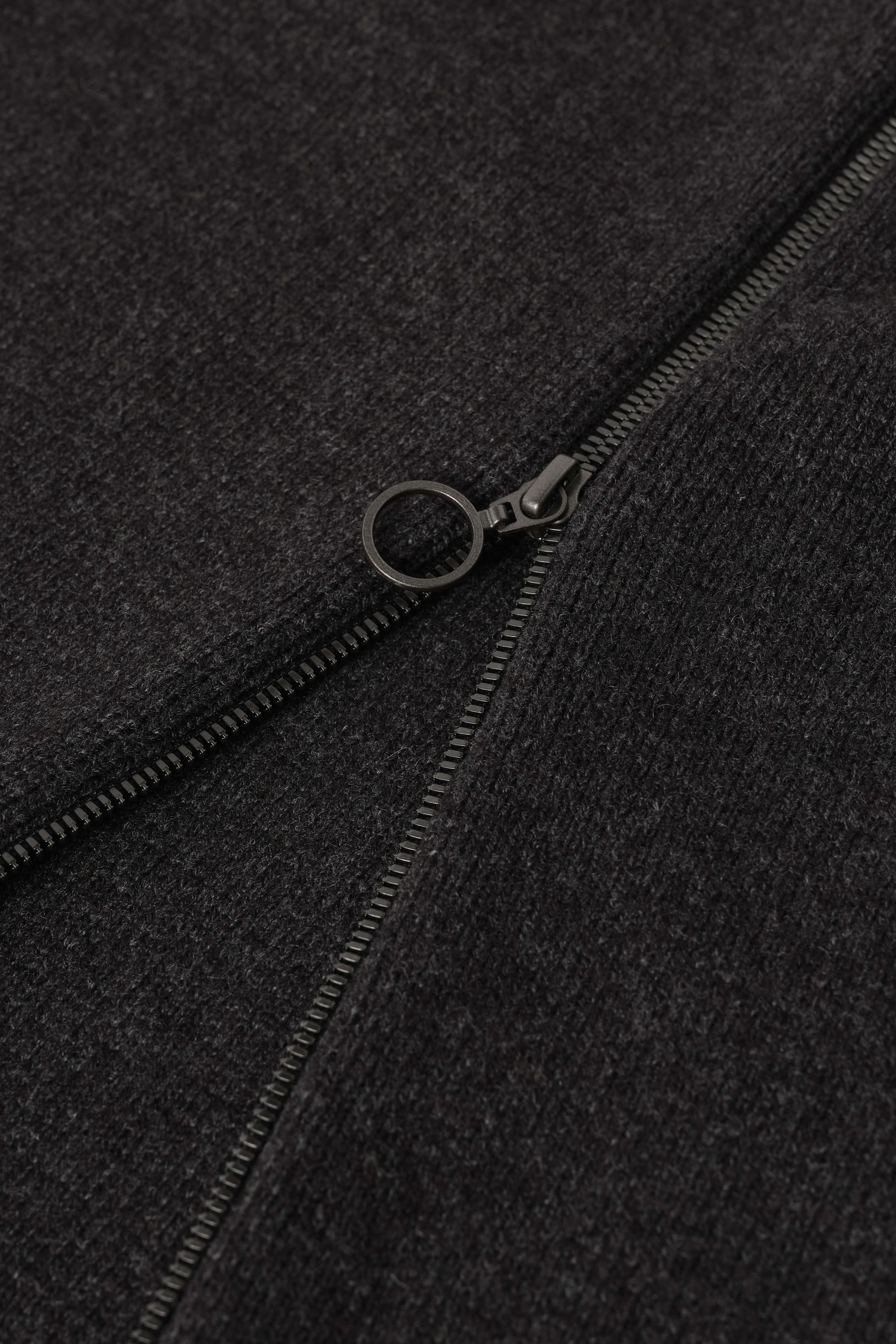 Johnstons of Elgin AW25 Women's Knitwear Charcoal A-Line Milano Grey Cashmere Skirt Front View KAA05600HA7165