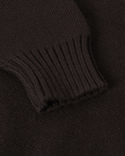 Women's Knitwear Black Cropped Milano Grey Cashmere Jumper Close Up  KAP05489SA7210