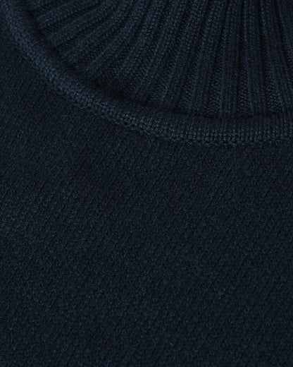 Johnstons of Elgin AW25 Women's Knitwear Bottle Green High Neck Green Cashmere Jumper close up KAA05585SC7341