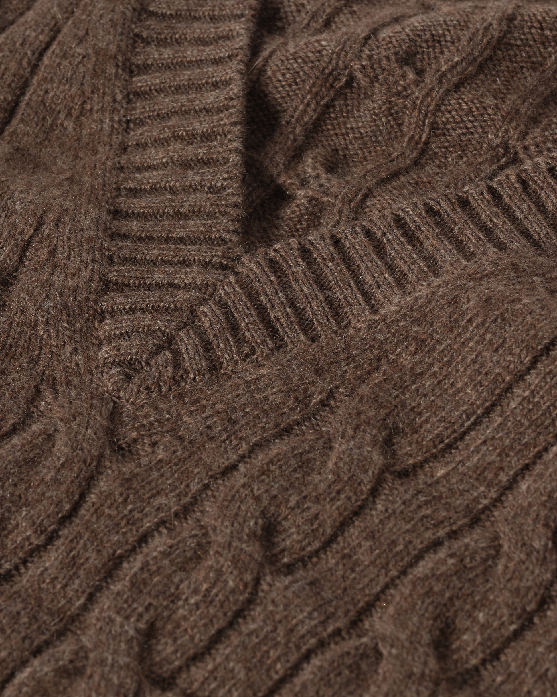 WOMENS KYLESKU DEEP VEE SWEATER BROWN DETAILS KAA05728HB7126