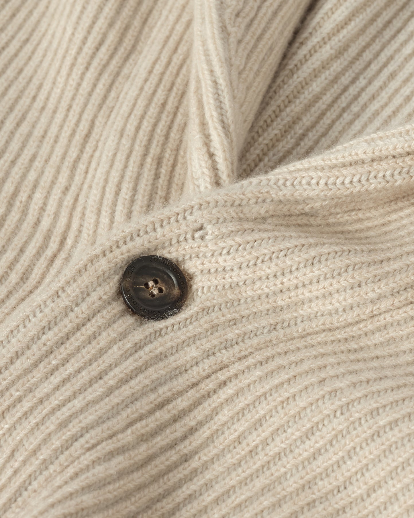 JOHNSTONS OF ELGIN PIONEER SHAWL CARDIGAN NATURAL 100% CASHMERE KAA05750Q26191