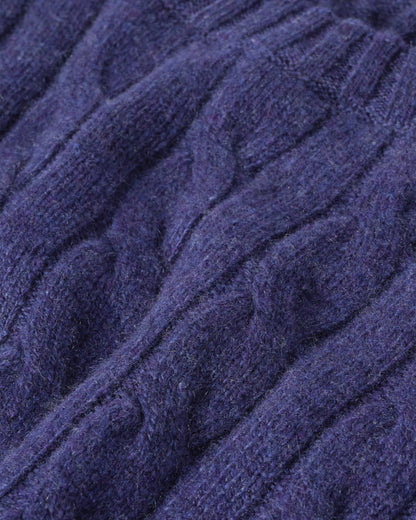 JOHNSTONS OF ELGIN MENS CALDER CREW SWEATER BLUE 100% CASHMERE KAA05754HD4490