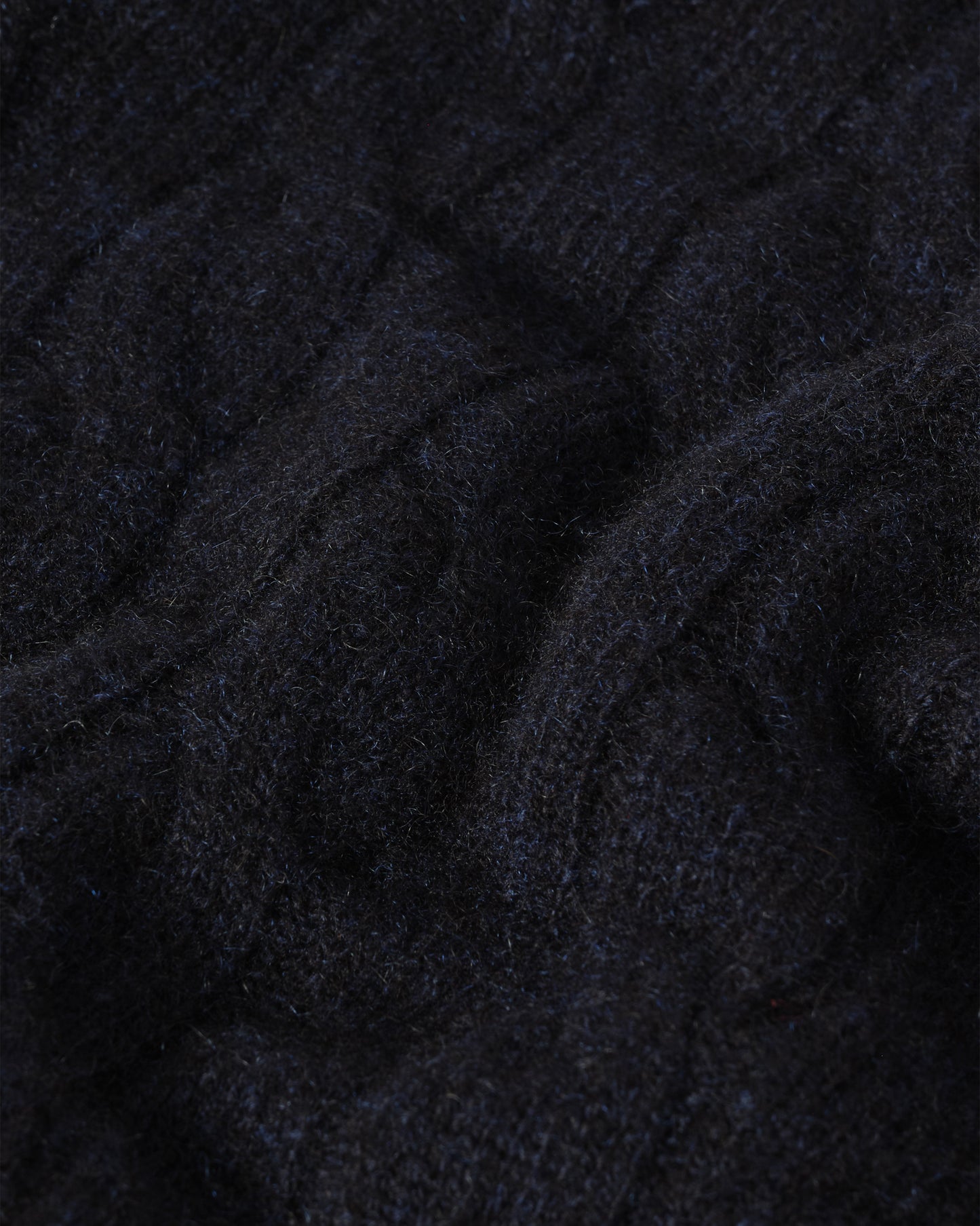 Johnstons of Elgin Men's 100% Cashmere Cable Sweater in Ink Blue KAA05754HD7347