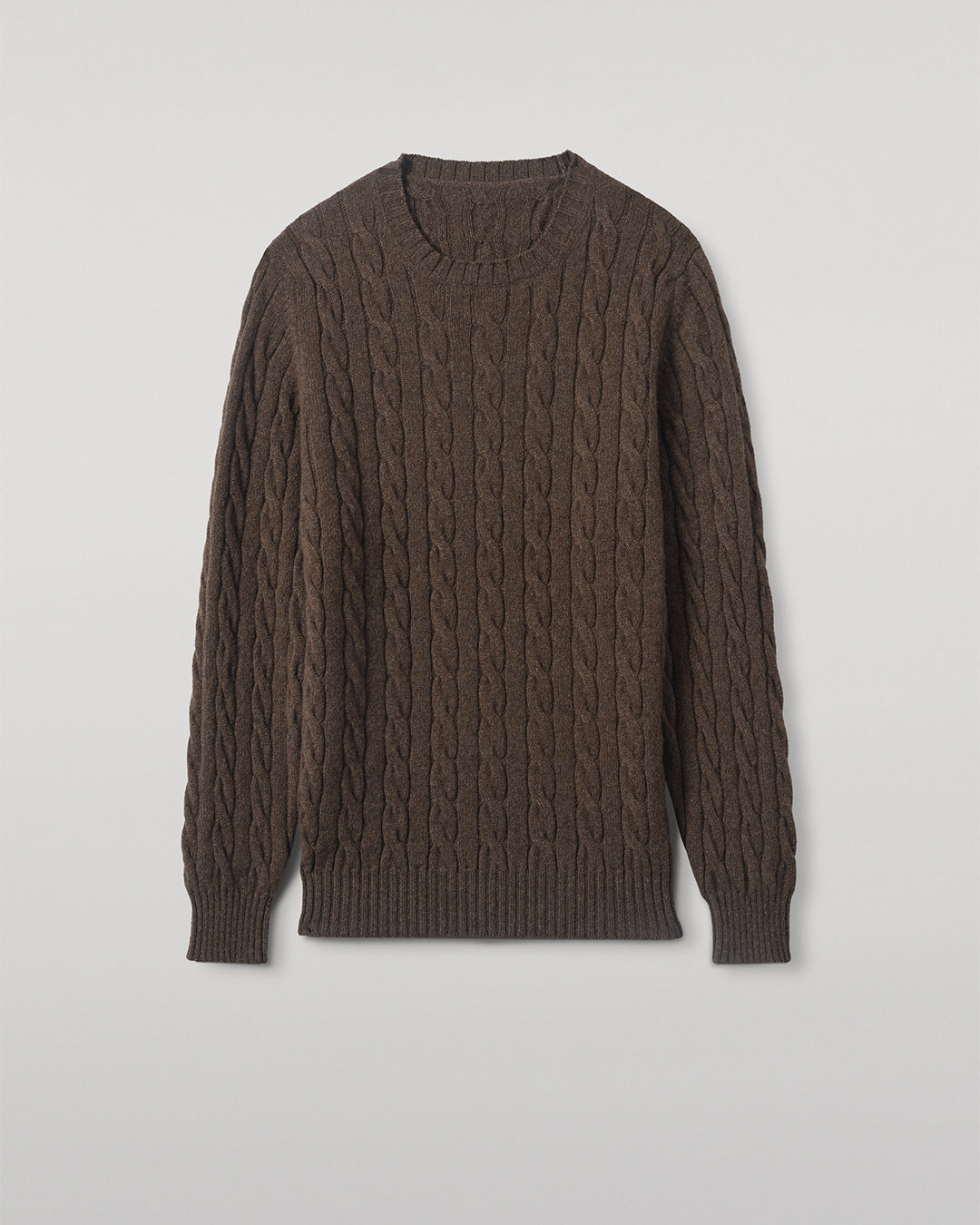 Johnstons of Elgin men's 100% cashmere cable sweater in natural KAA05754HB7162