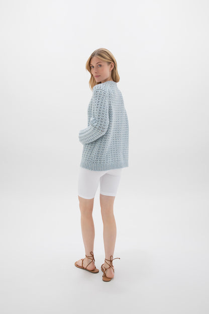 Crochet Stitch Donegal Cashmere Cardigan