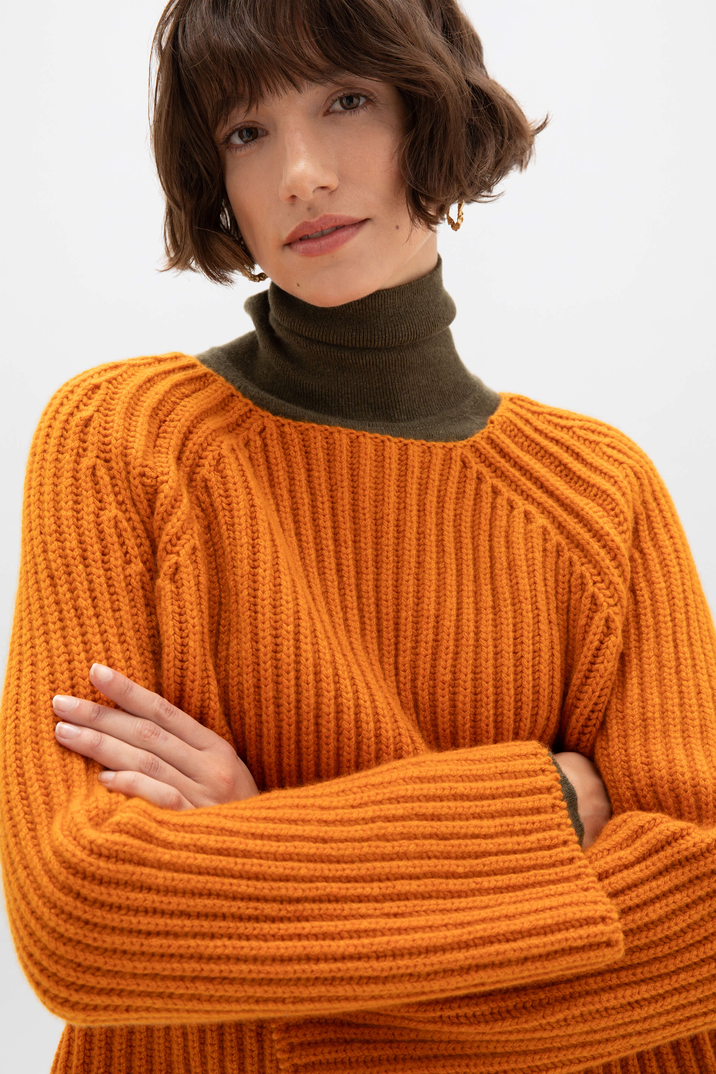 Orange sweater for women best sale