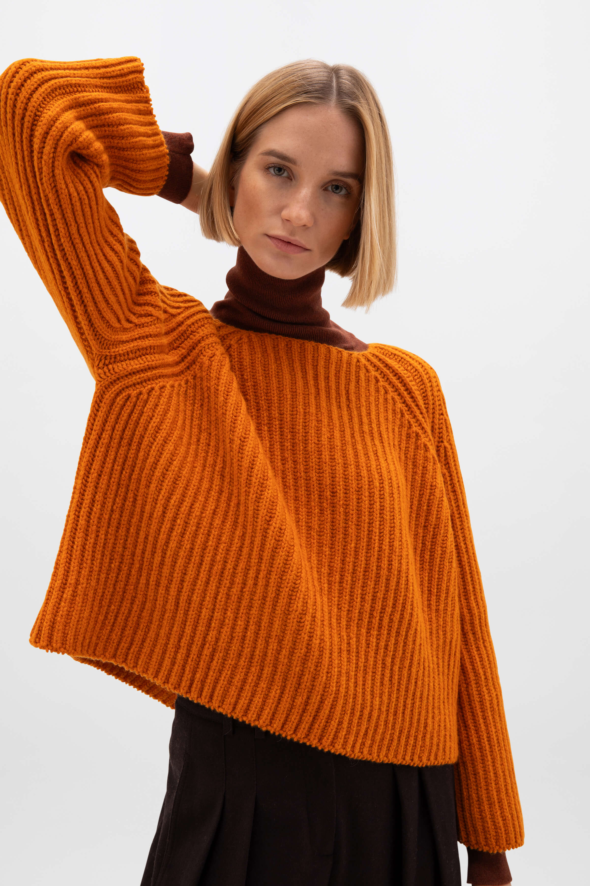 Burnt orange jumper womens hotsell