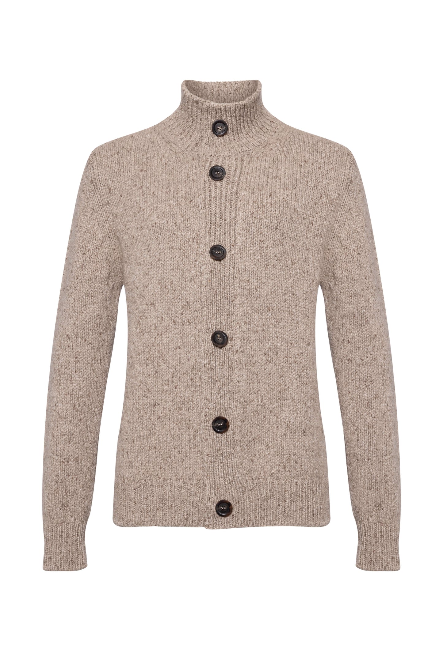 Johnstons of Elgin AW24 Unisex Knitwear Ash Unisex Donegal Cashmere Cardigan KAB05317HB4352