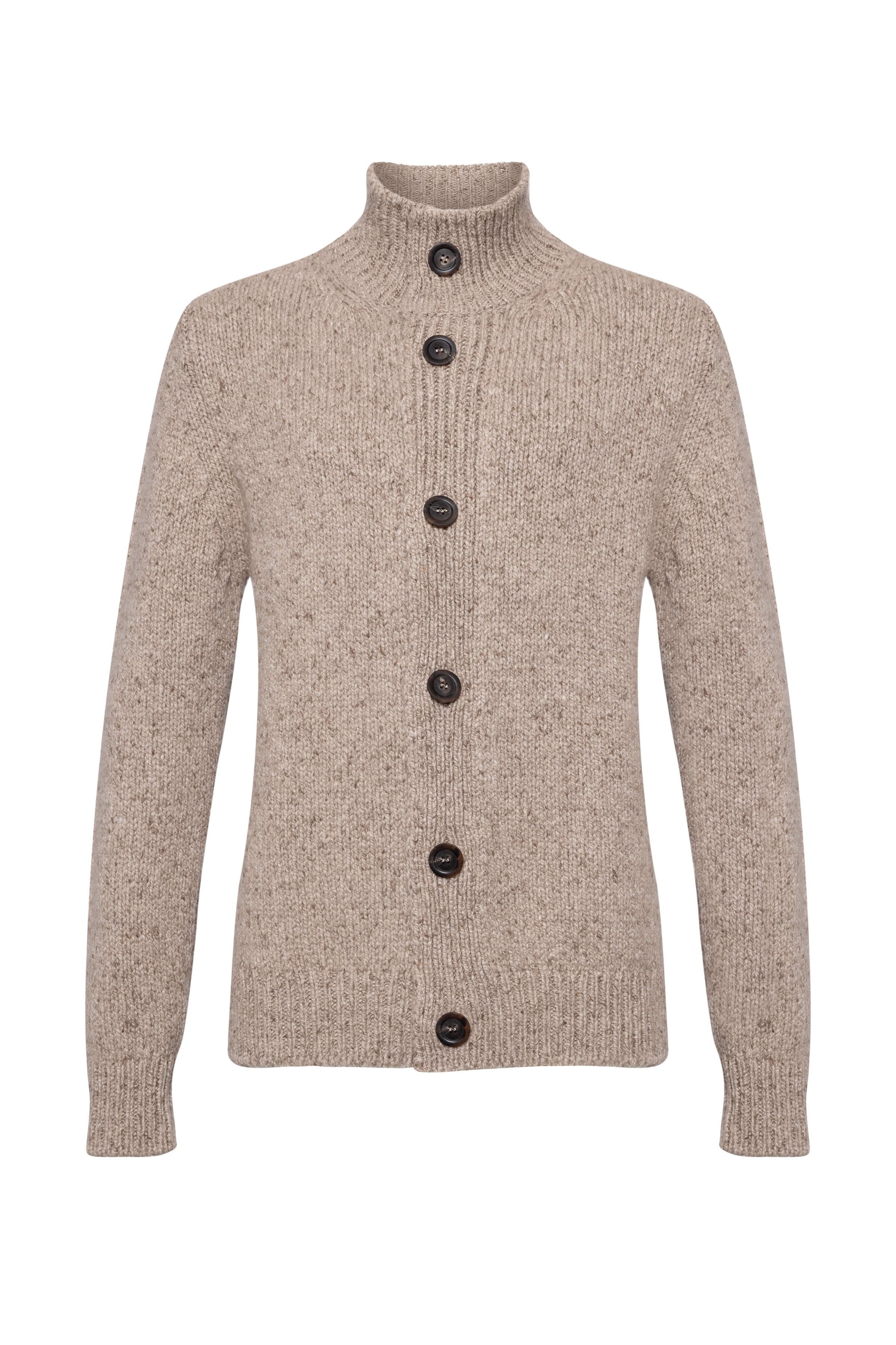 Johnstons of Elgin AW24 Unisex Knitwear Ash Unisex Donegal Cashmere Cardigan KAB05317HB4352