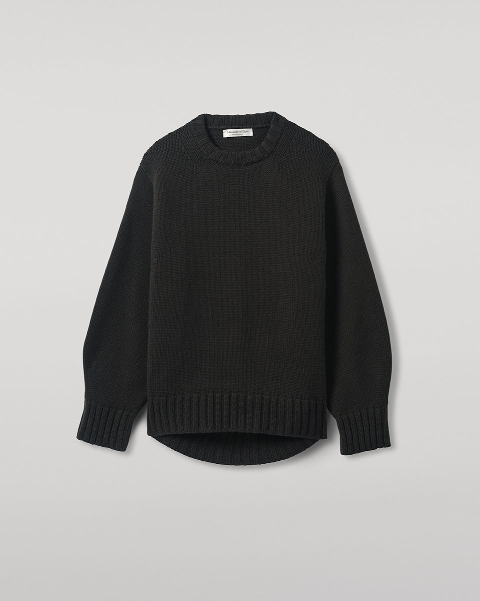 Johnstons of Elgin AW25 Women's Knitwear Iron Relaxed Grey Cashmere Jumper details KAB05562SC7330