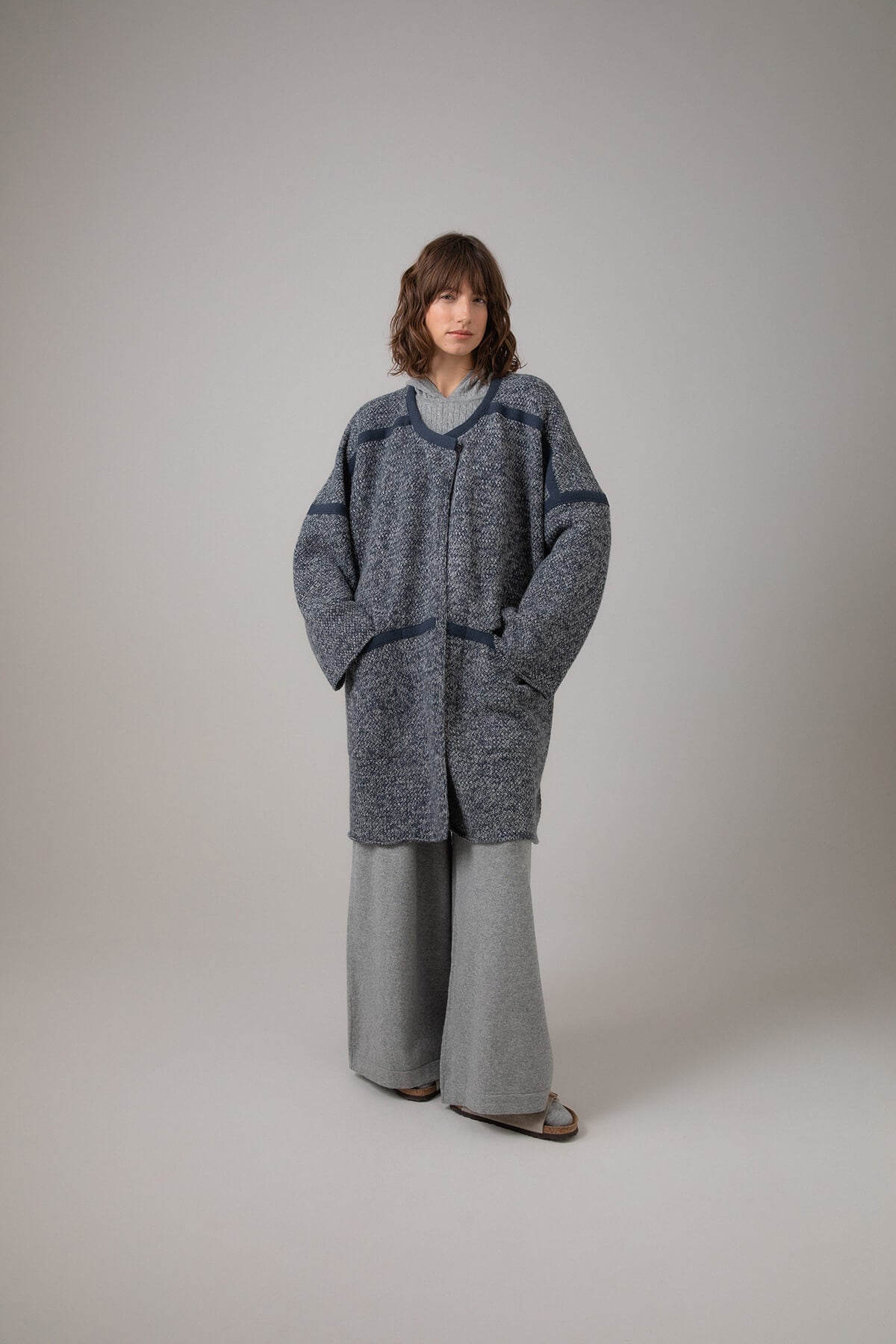 Luxurious Basket Weave Cashmere Cape Coat | Structured Design | AW23 ...