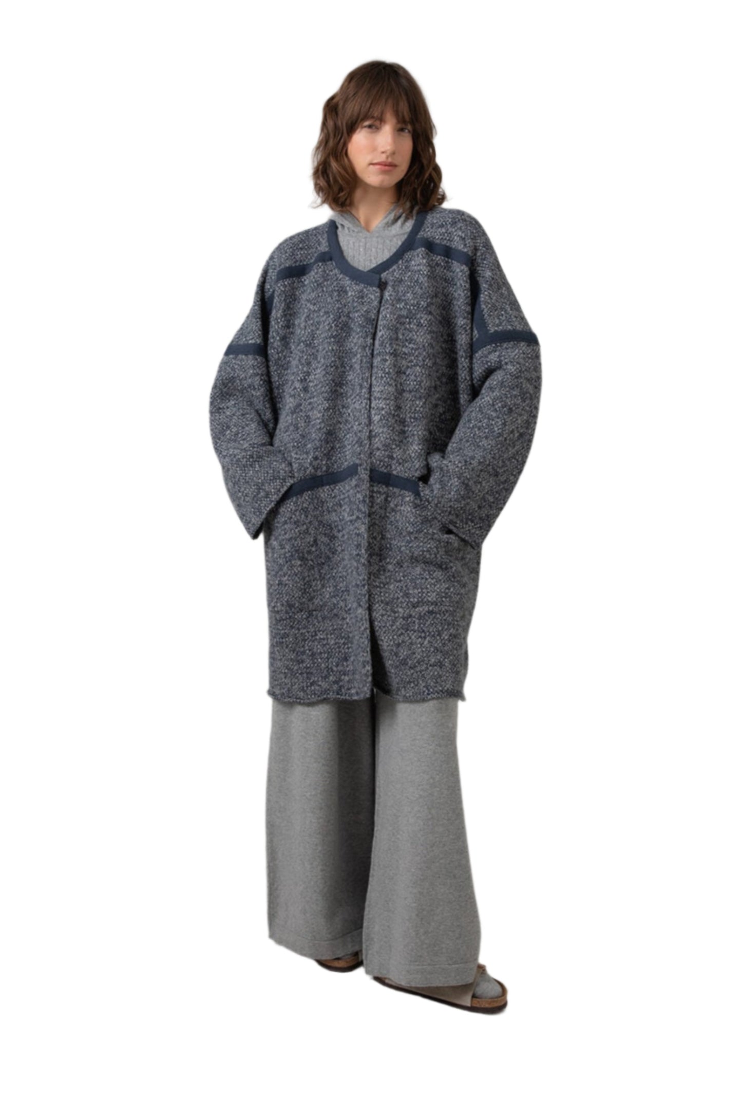 Luxurious Basket Weave Cashmere Cape Coat | Structured Design | AW23 ...