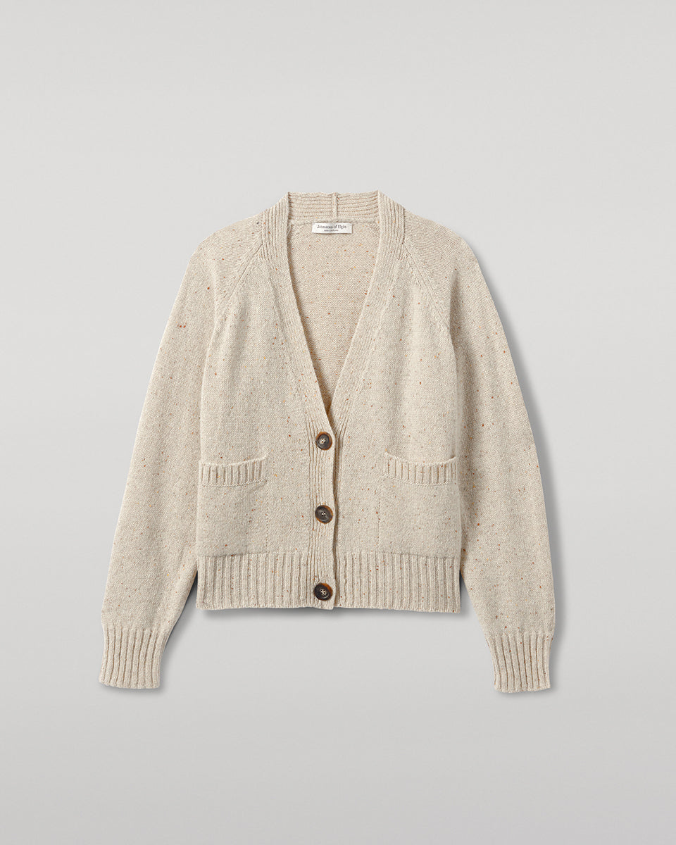 Donegal Cashmere V Neck Cardigan Johnstons of Elgin - Main Image