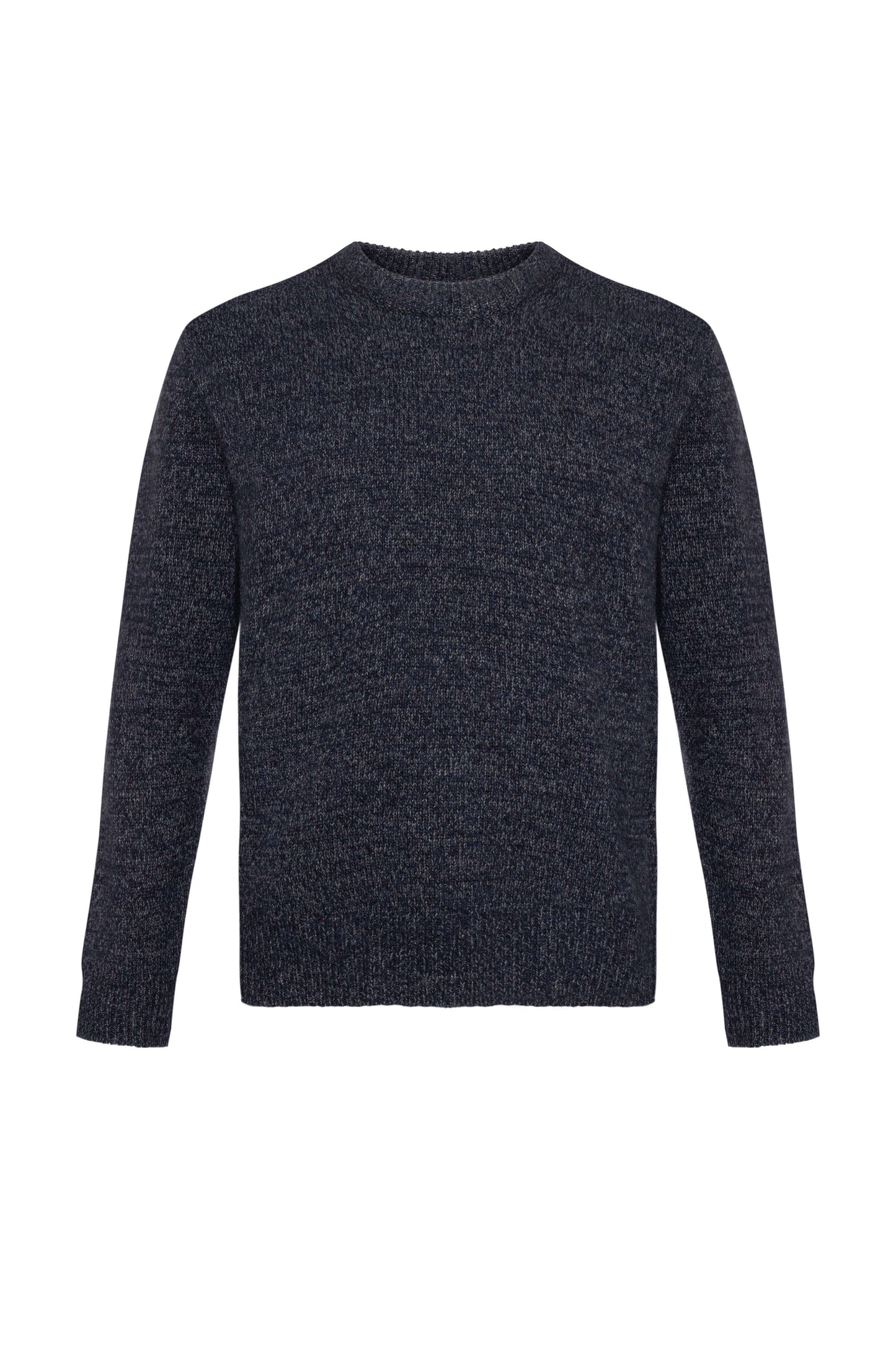 Johnstons of Elgin AW24 Men's Donegal Cashmere Marl Jumper in Dark Navy KAC05287004955