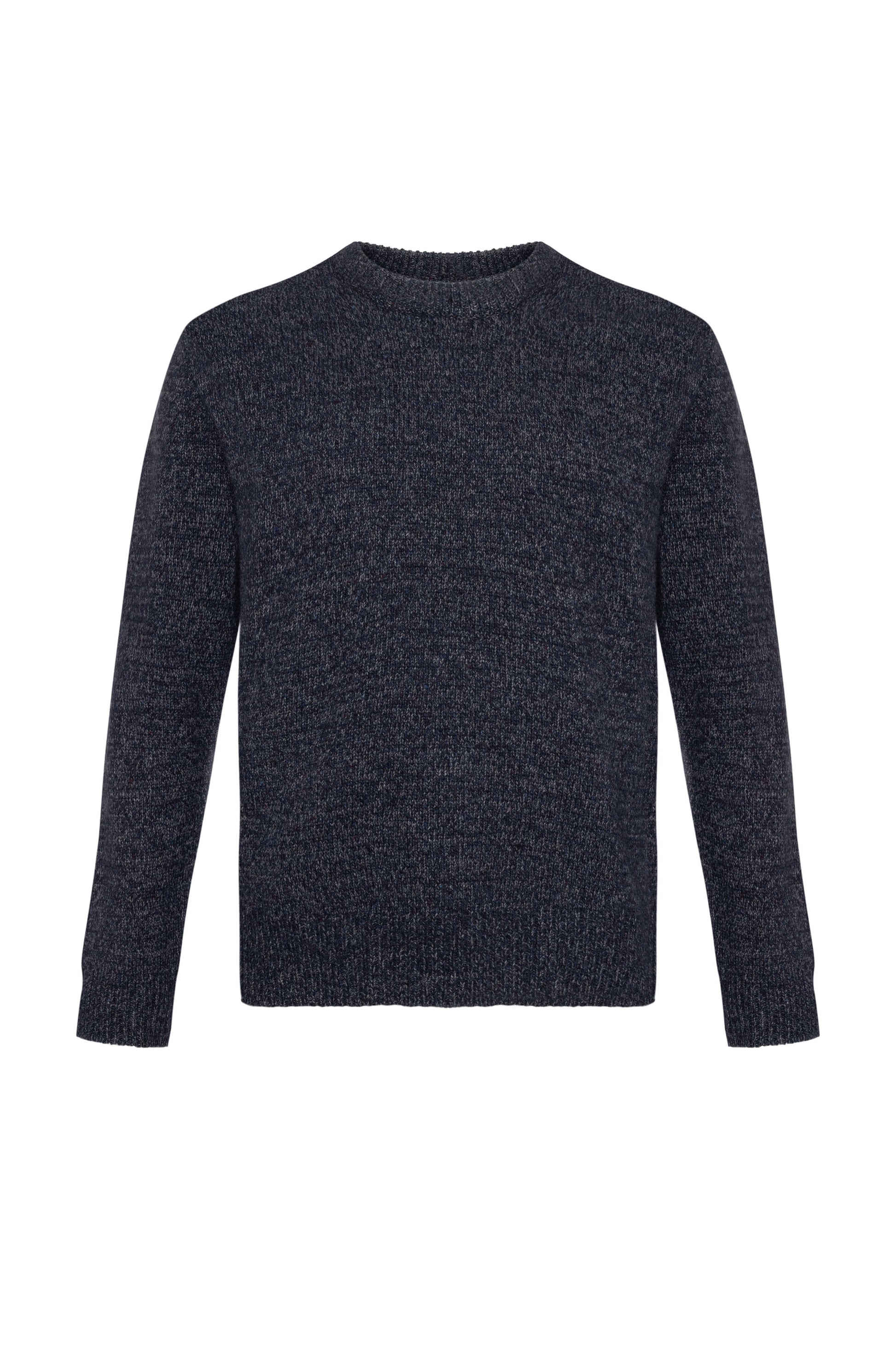 Johnstons of Elgin AW24 Men's Donegal Cashmere Marl Jumper in Dark Navy KAC05287004955