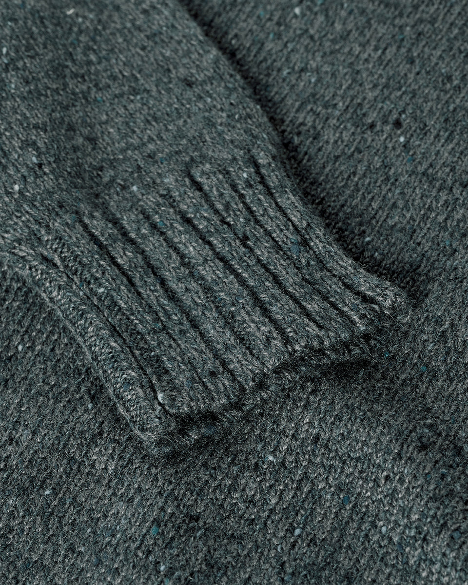 Johnstons of Elgin AW25 Women's Knitwear Storm Donegal Donegal Blue Cashmere Jumper Details KAC05289006336