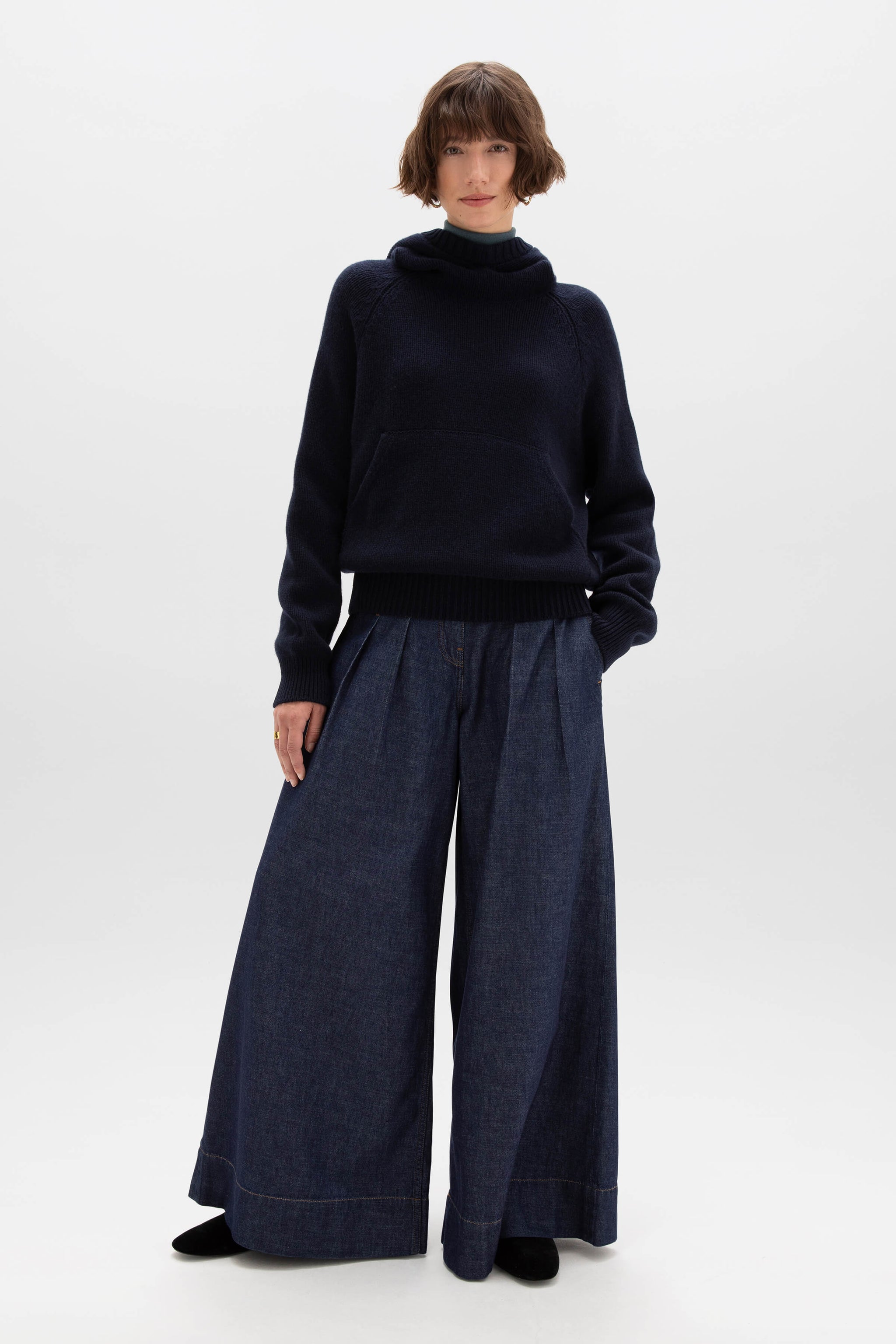 Oversized Dark Cashmere Hoodie