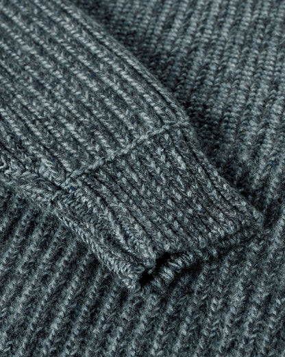 Johnstons of Elgin AW25 Women's Knitwear Storm Donegal & Seascape High Neck Donegal Cashmere Blue Jumper Details  KAC05590Q25392