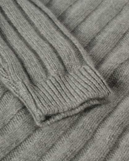 JOHNSTONS OF ELGIN WOMENS LECHT CREW SWEATER GREY 100% CASHMERE KAC05706HA0400