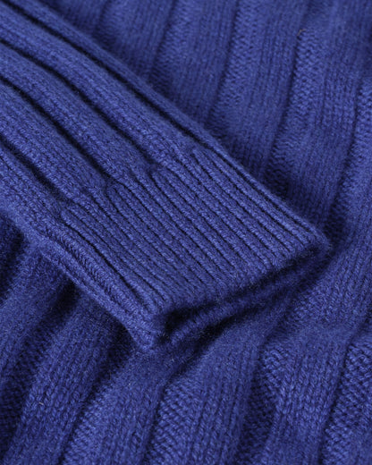 JOHNSTONS OF ELGIN MENS PEEL CREW SWEATER BLUE 100% CASHMERE KAC05751SD5326