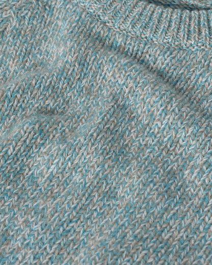 JOHNSTONS OF ELGIN  FYFE CREW SWEATER BLUE 100% CASHMERE KAC05753006779