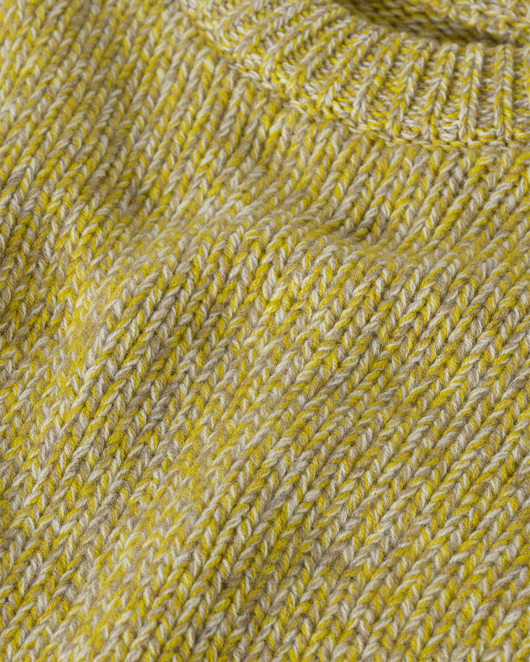 MENS FYFE CREW SWEATER YELLOW 100% CASHMERE KAC05753006780