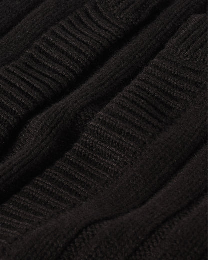 JOHNSTONS OF ELGIN WOMENS LECHT CREW CARDIGAN BLACK 100% CASHMERE  KAC05790SA7210