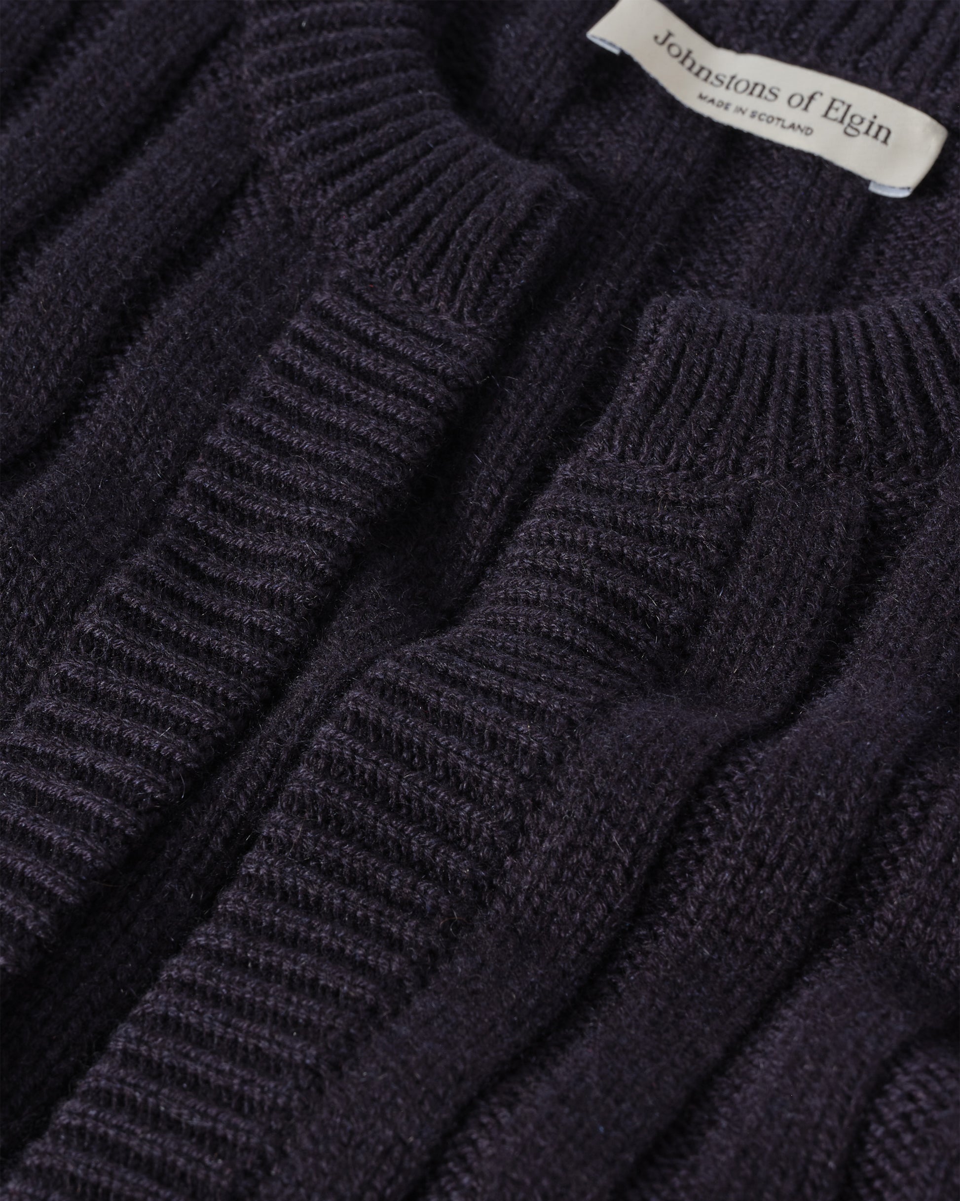 JOHNSTONS OF ELGIN WOMENS LECHT CREW CARDIGAN NAVY 100% CASHMERE KAC05790SD7666