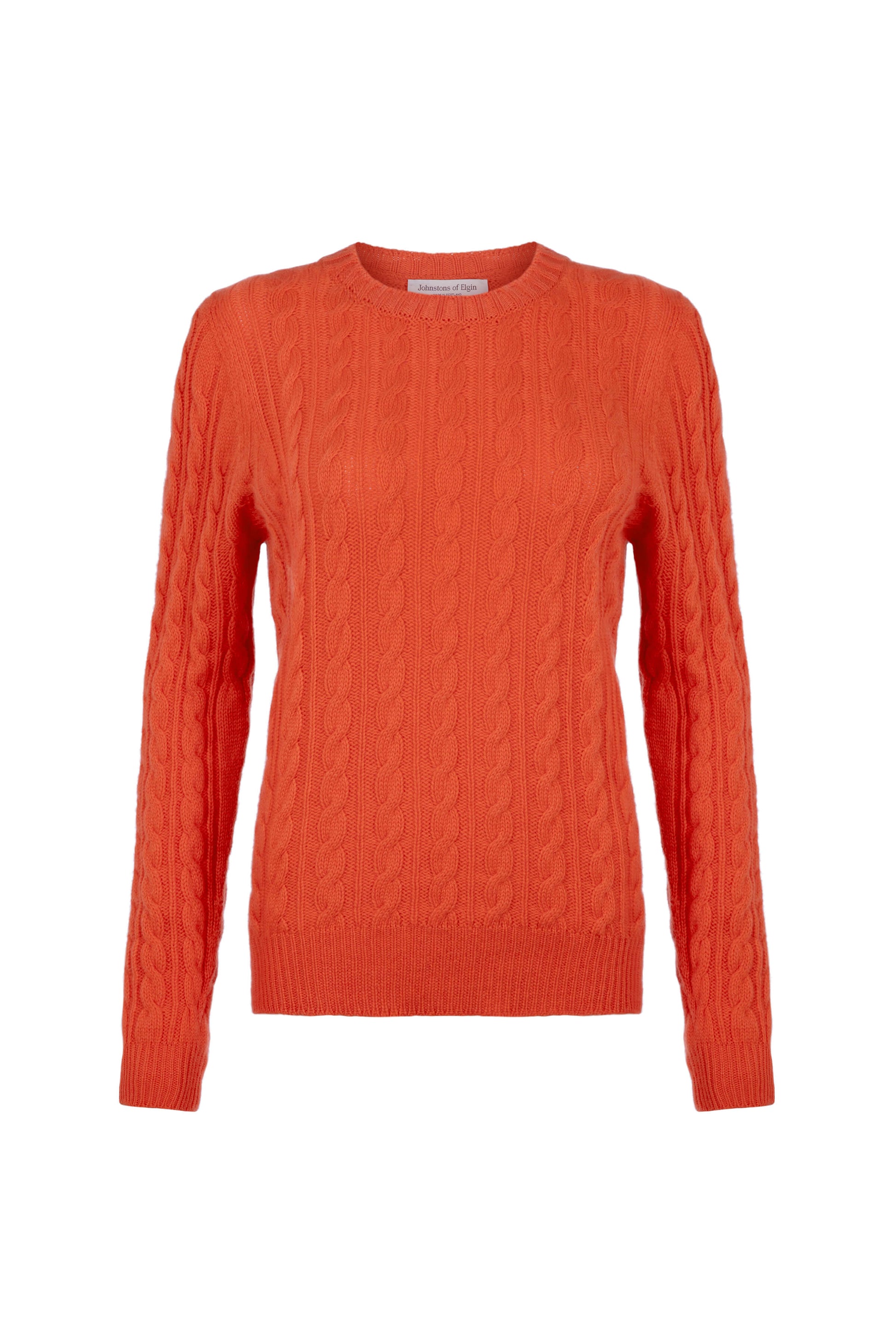 Johnstons of Elgin SS24 Women's Knitwear Coral Cable Cashmere Sweater KAI05085SG4262